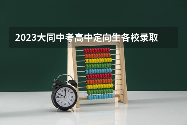 2023大同中考高中定向生各校录取分数线（武书连北京三本大学排名及录取分数线）