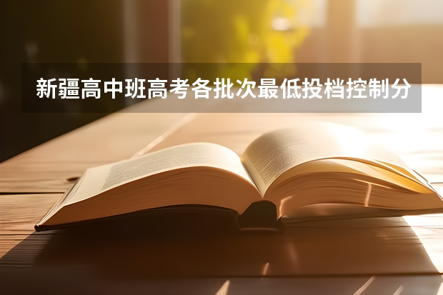 新疆高中班高考各批次最低投档控制分数线（陕西高考一本分数线是升还是降）