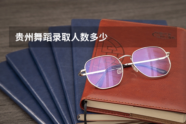 贵州舞蹈录取人数多少