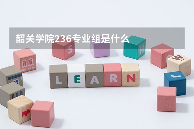 韶关学院236专业组是什么