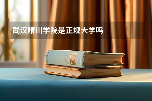 武汉晴川学院是正规大学吗
