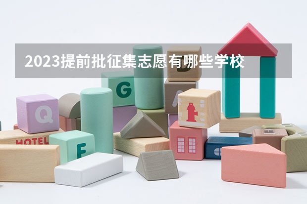 2023提前批征集志愿有哪些学校