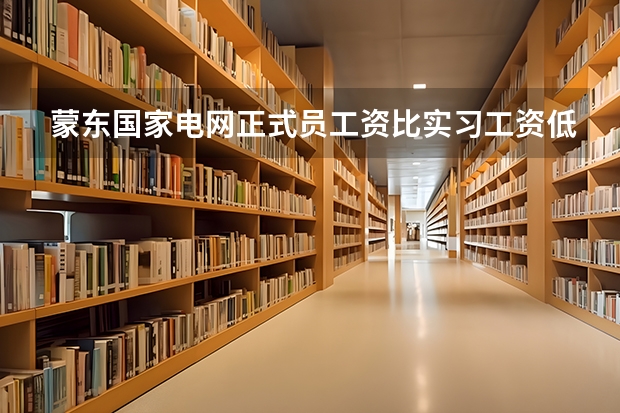 蒙东国家电网正式员工资比实习工资低为什么？