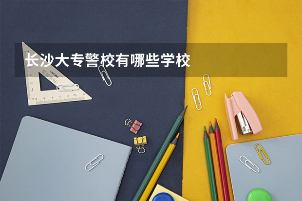 长沙大专警校有哪些学校