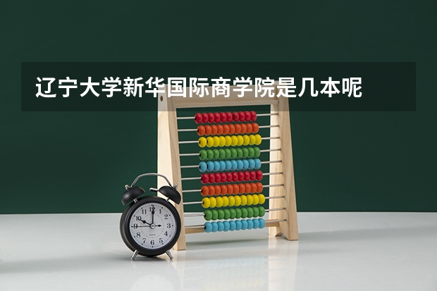 辽宁大学新华国际商学院是几本呢