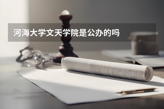河海大学文天学院是公办的吗