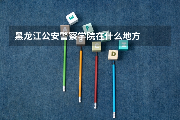 黑龙江公安警察学院在什么地方