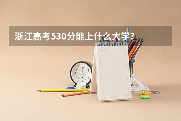 浙江高考530分能上什么大学？